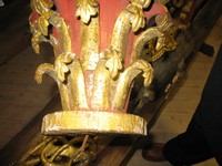 Gilded column capital of the iconostasis of the Church of the Transfiguration.
