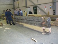 Fig.14. Restoration of the Church refectory logs