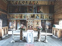 Интерьер Покровской церкви Кижского погоста