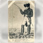 L'estampe au XIXе siecle. Napoleon et son epoque. Le Grand Pecheur. Gravure satirique (Deuxieme Restauration)
