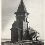 л. 21. Успенская церковь, г. Кондопога. 1949 г.(?) Вид с северо-востока в процессе реставрации