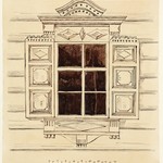 Л. 17. Дом Лопаткина, д. Тарасы (Великая Губа). Окно с наличником. Конец 1940-х гг.