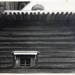 л. 16 об. Успенская церковь, г. Кондопога. 1949 г.(?) Южное окно алтаря после реставрации