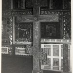 Преображенская церковь, о. Кижи. Резной крест у северного клироса.