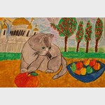 «Котенок и яблочки»