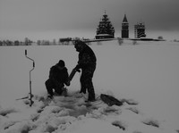 Отбор проб воды из Онежского озера