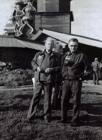 А.В. Ополовников и Б.В. Гнедовский на острове Кижи, 1988 год