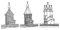 «Эволюция» Покровской церкви. Рисунок-реконструкция (1694, 1720, 1865)
