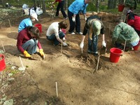 Группа студентов на раскопе