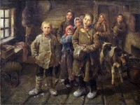 Репродукция картины Ф. Сычкова «Христославы»