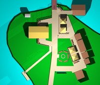 3D визуализация территории входной зоны музея