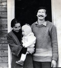 С мужем и дочерью, 1979 г.