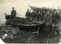 Рыболовецкая бригада из д. Яндомозеро, конец 40-х годов.