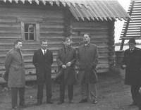 В.А. Ниеми проводит экскурсию для делегации из Москвы, сентябрь 1972 г.