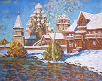 Кижи зимой. 1997 г. Художник Четвериков А.А.