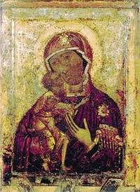 Икона Божией Матери, которой инокиня Марфа, в миру Ксения Ивановна Романова, благословила своего сына Михаила Романова на царство
