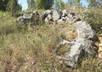 Рис. 9. Каменная кладка подковообразной формы на острове  Радколье