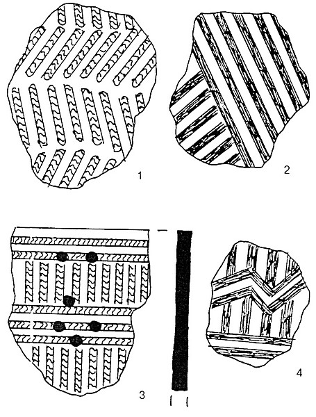 Рис.2. Керамика сперрингс со стоянки Эсбо Сперрингс (нижняя)