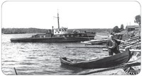 Рис. 7. Лодка на Утозере, фото1950-х гг. (НА РК, No 0-54031)