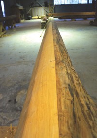 Вставка из выдержанной древесины в оригинальном бревне
