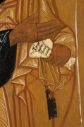 Фондовый предмет — в интернет. Икона XVII века «Апостол Пётр» из церкви Ильи Пророка Водлозерского погоста