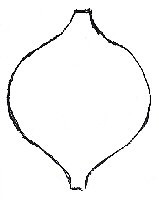 Накладка. XVII век. Остроовальной "купчатой" формы