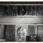 Покровская церковь, о. Кижи. Тябловый иконостас в процессе восстановления.