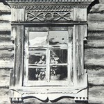 л. 25. Дом Птицына, д. Корбозеро. А.В. Ополовников. 1947 г.(?) Наличник окна