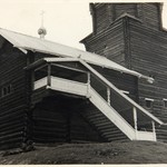 л. 12 об. Успенская церковь, г. Кондопога. 1949 г.(?) Вид с юго-запада после реставрации