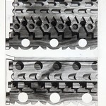 Л. 6. Дом Лепсина, д. Кузнецы. А.В. Ополовников, 1949 г. Причелины кровли и балкона (обмер)