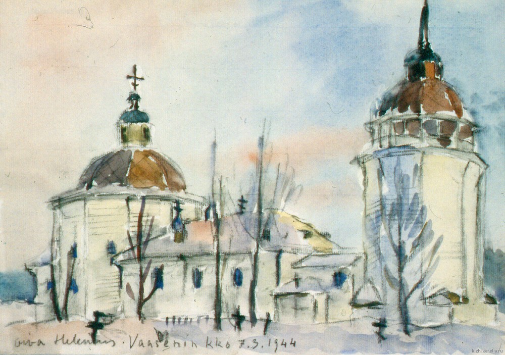 Церковь в д.Важины. 7 марта 1944 г.