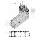 Покровская церковь на о.Кижи. План, аксонометрия. Реконструкция 3-го этапа строительства