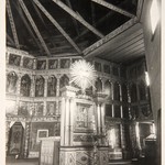 Преображенская церковь, о. Кижи. Правое крыло восстановленного иконостаса.