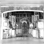 Фрагмент интерьера Никольской церкви в д.Вегорукса. 12.03.1944.
