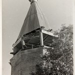 Церковь св. Варвары, с. Яндомозеро. Реставрация колокольни. Состояние до реставрации.