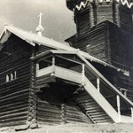 л. 13. Успенская церковь, г. Кондопога. 1949 г.(?) Вид с юго-запада после реставрации