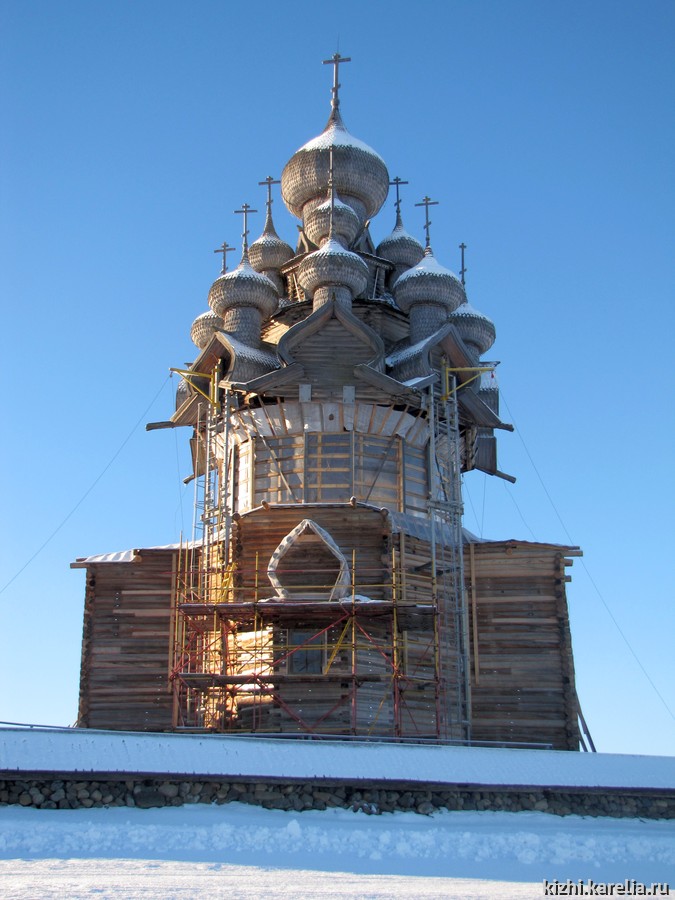 Консервация Преображенской церкви на зиму 2014-2015 годов.