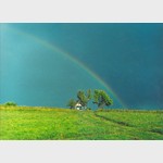 "Граница неба" - радуга над полем, rainbow. Поощрительный приз в номинации "Заонежские просторы"