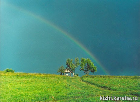 "Граница неба" - радуга над полем, rainbow. Поощрительный приз в номинации "Заонежские просторы"