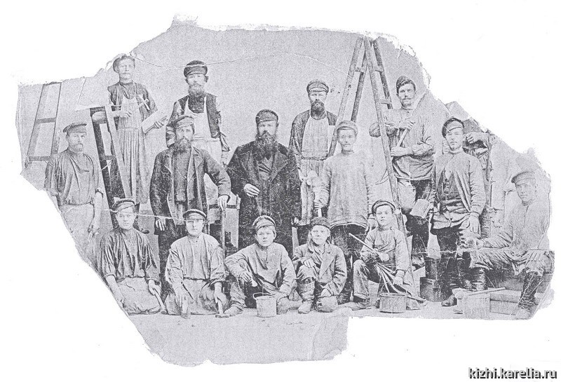 Фотография плотницкой артели. Съемка 1898-1900 гг., г. Санкт-Петербург. 