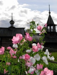 Цветник в исторической деревне Васильево