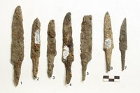 Железные ножи XIV-XV вв. Экспонаты выставки