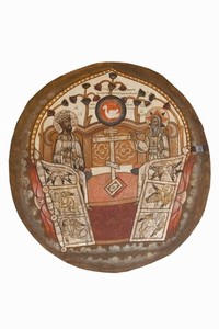Медальон Троица Новозаветная из часовни Спаса Нерукотворного из  д.Вигово