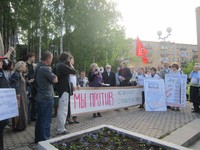 В. П. Орфинский на митинге против незаконного строительства в г. Петрозаводске, 30 мая 2013 г.