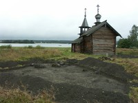 Археологический раскоп в деревне Васильево на о. Кижи