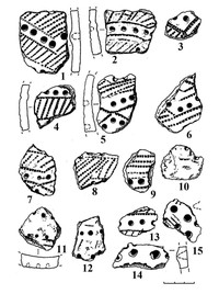 Рис.9. Образцы гребенчато-ямочной керамики