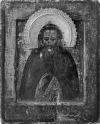Рис. 4. Икона «Александр Свирский». XVIII в. 30,2×24,2 см