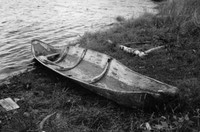 4. Долблёная развёрнутая лодка – «венях» 1983 года постройки из д. Корвала (Фото автора).