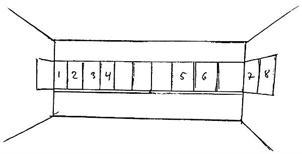 Рис.8. Схема иконостаса часовни в д.Ямка (по Л.Петтерссону)