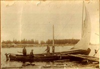 Лодка рыбацкой артели. Нижняя Миккула  1935. Ладожское озеро (архив Элины Лоппери)